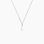 Pendentif Ionia Lettre Or Blanc - Pendentifs Famille | Marc Orian