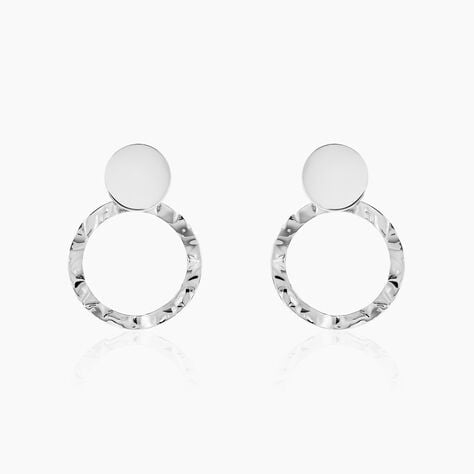 Boucles D'oreilles Pendantes Merrilie Argent Blanc - Pendantes Femme | Marc Orian