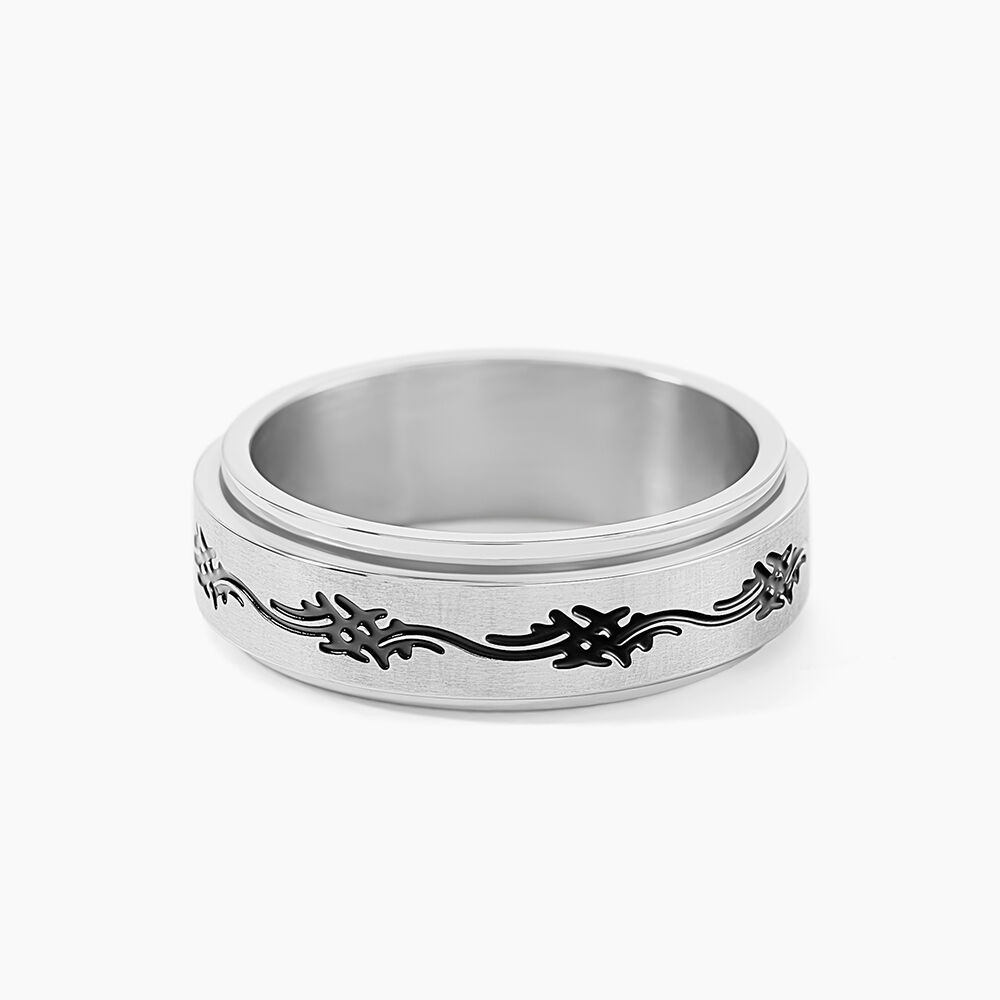 Bague Acier Blanc Lucas - Bagues grosses Femme | Marc Orian