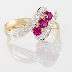 Bague Simma Or Jaune Diamant Et Rubis - Bagues vintage Femme | Marc Orian