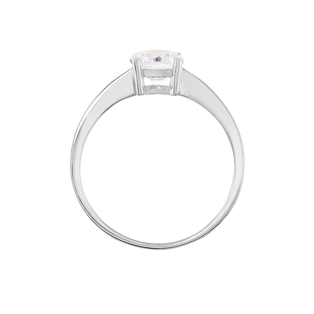 Solitaire Abriel Or Blanc Oxyde De Zirconium - Bagues Solitaire Femme | Marc Orian