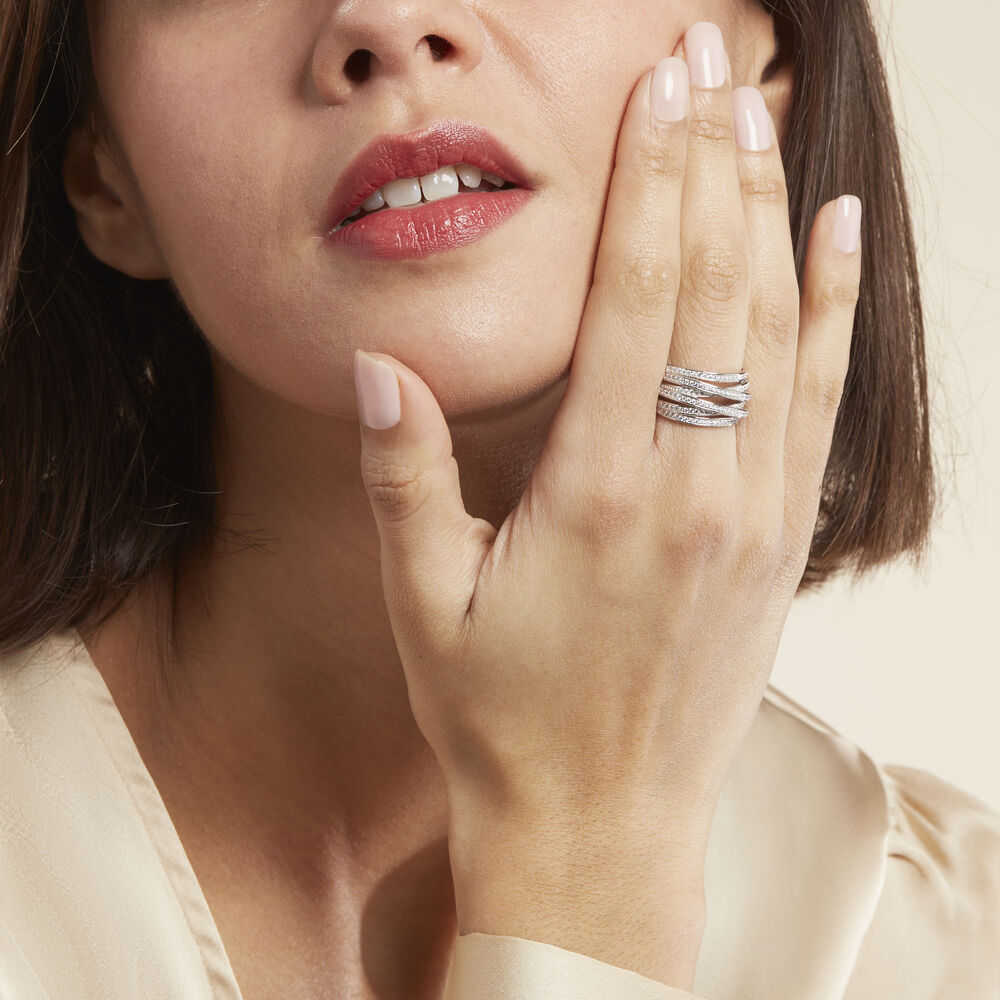 Bague Caledonia Argent Blanc Oxyde De Zirconium - Bagues avec pierre Femme | Marc Orian