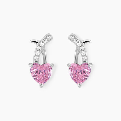 Boucles D'oreilles Puces Argent Blanc Avalon Oxyde De Zirconium - Puces Femme | Marc Orian