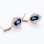 Boucles D'oreilles Pendantes Janna Or Rose Topaze Et Oxyde - Pendantes Femme | Marc Orian