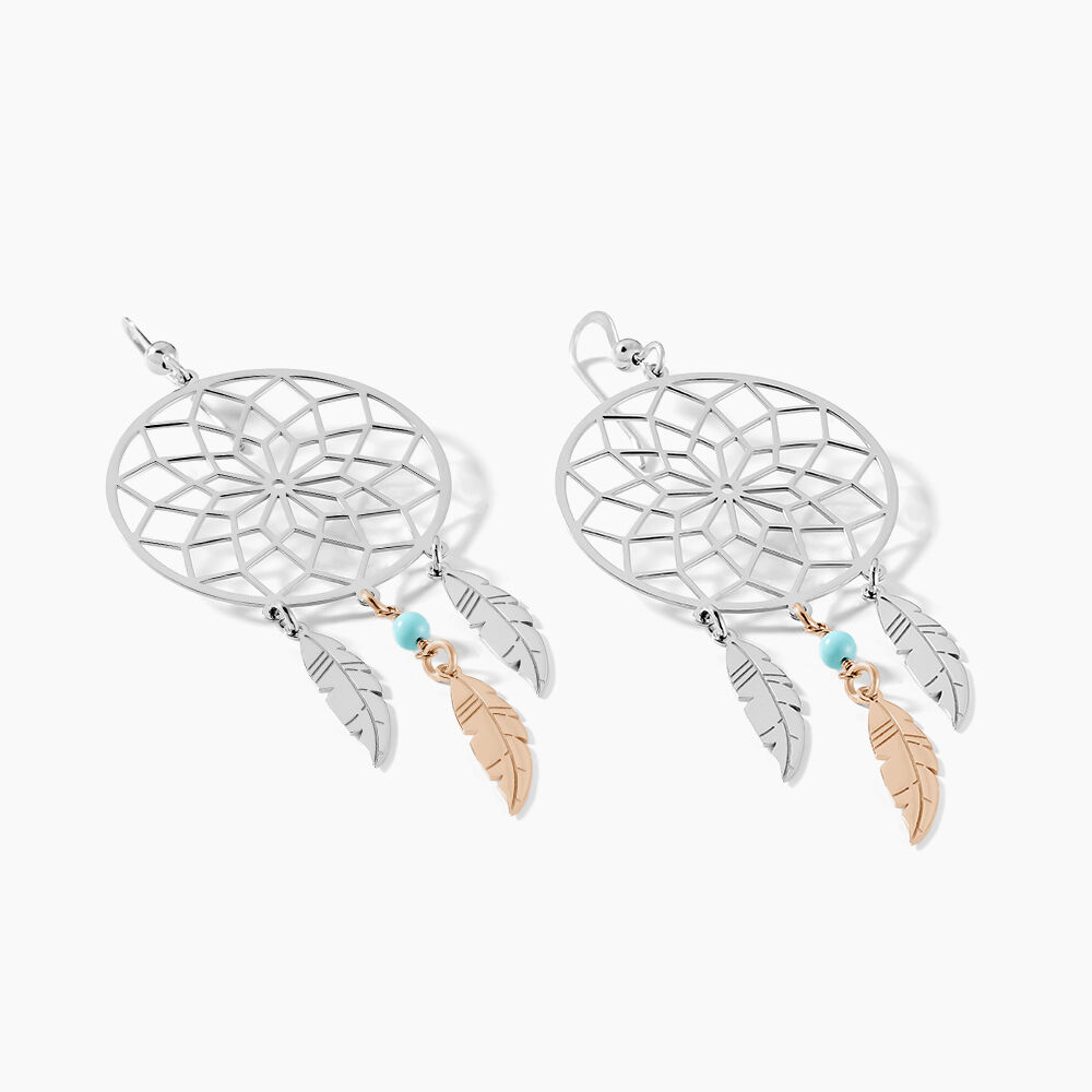 Boucles D'oreilles Pendantes Misalie Argent Blanc - Pendantes Femme | Marc Orian