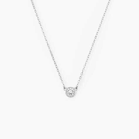 Collier Argent Blanc Auxana Oxyde De Zirconium - Colliers avec pierres Femme | Marc Orian