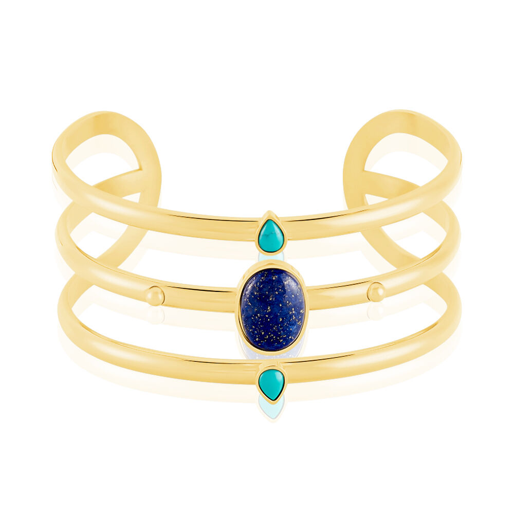 Bracelet Jonc Melissane Acier Jaune Pierre De Synthese - Bracelets joncs Femme | Marc Orian