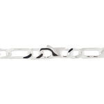 Bracelet Identit&eacute; Anilo Maille Alternee 1/1 Argent Blanc - Gourmettes Homme | Marc Orian
