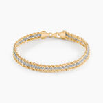 Bracelet Cordelia Maille Corde 3 Rangs Or Bicolore - Bracelets mailles Femme | Marc Orian
