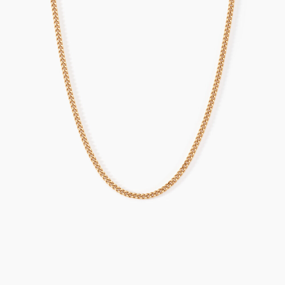 Cha&icirc;ne Clement Maille Gourmette Plaqu&eacute; Or Jaune - Colliers fantaisie Homme | Marc Orian