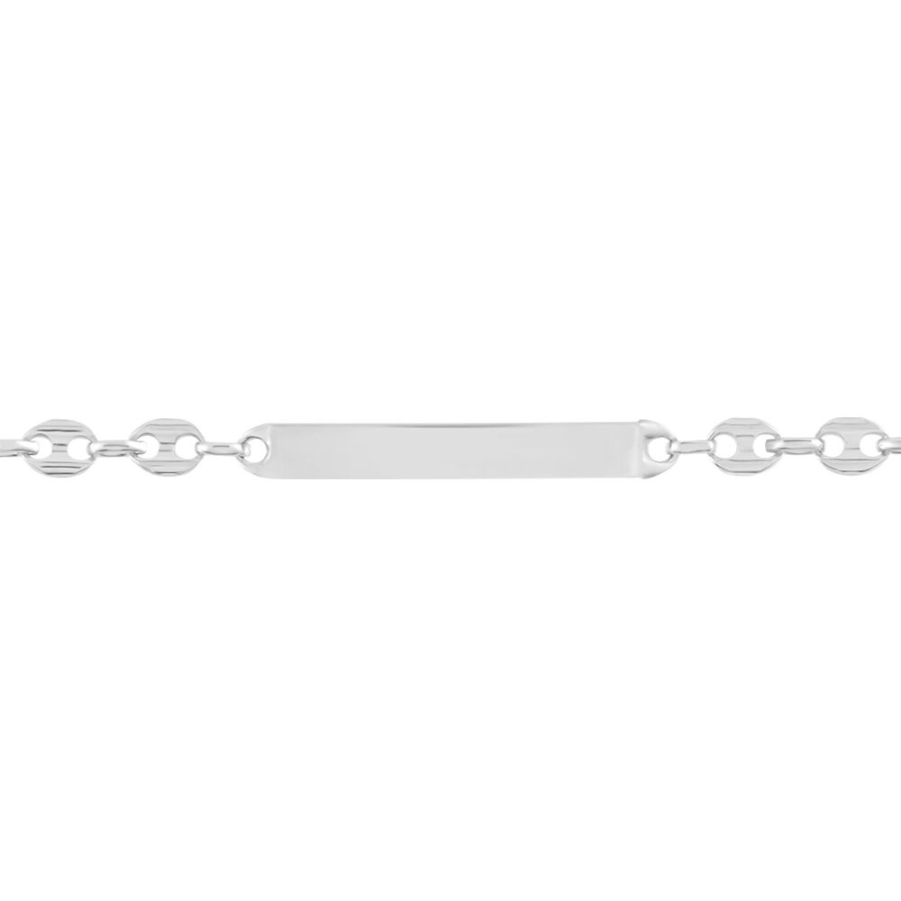 Bracelet Identit&eacute; Carrus Argent Blanc - Gourmettes Femme | Marc Orian