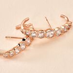 Boucles D'oreilles Liviu Argent Rose Oxyde De Zirconium - Cr&eacute;oles Femme | Marc Orian