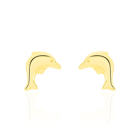 Boucles D'oreilles Puces Fulvie Dauphin Or Jaune - Puces Femme | Marc Orian