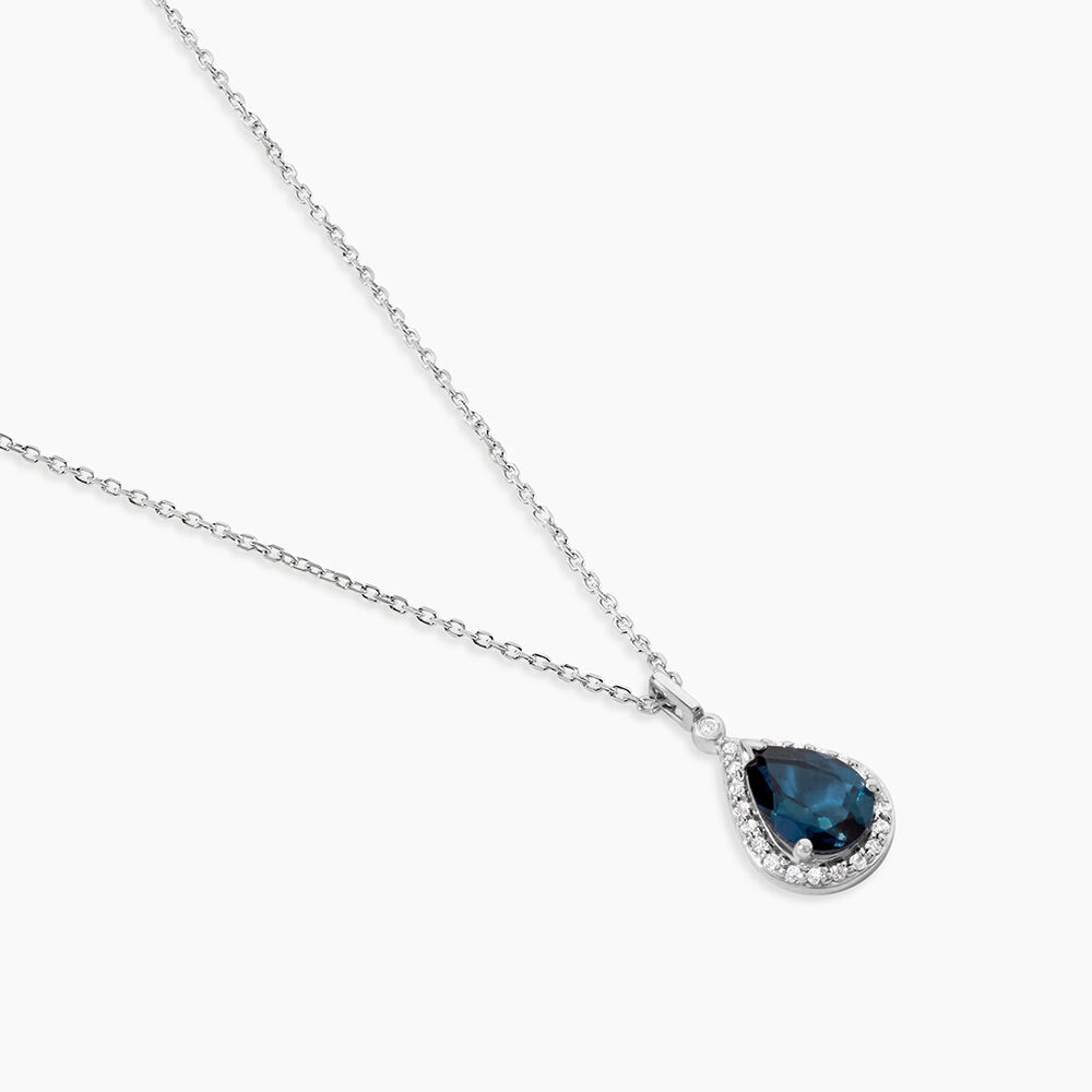 Collier Anatolie Or Blanc Topaze Et Oxyde De Zirconium - Colliers avec pierres Femme | Marc Orian