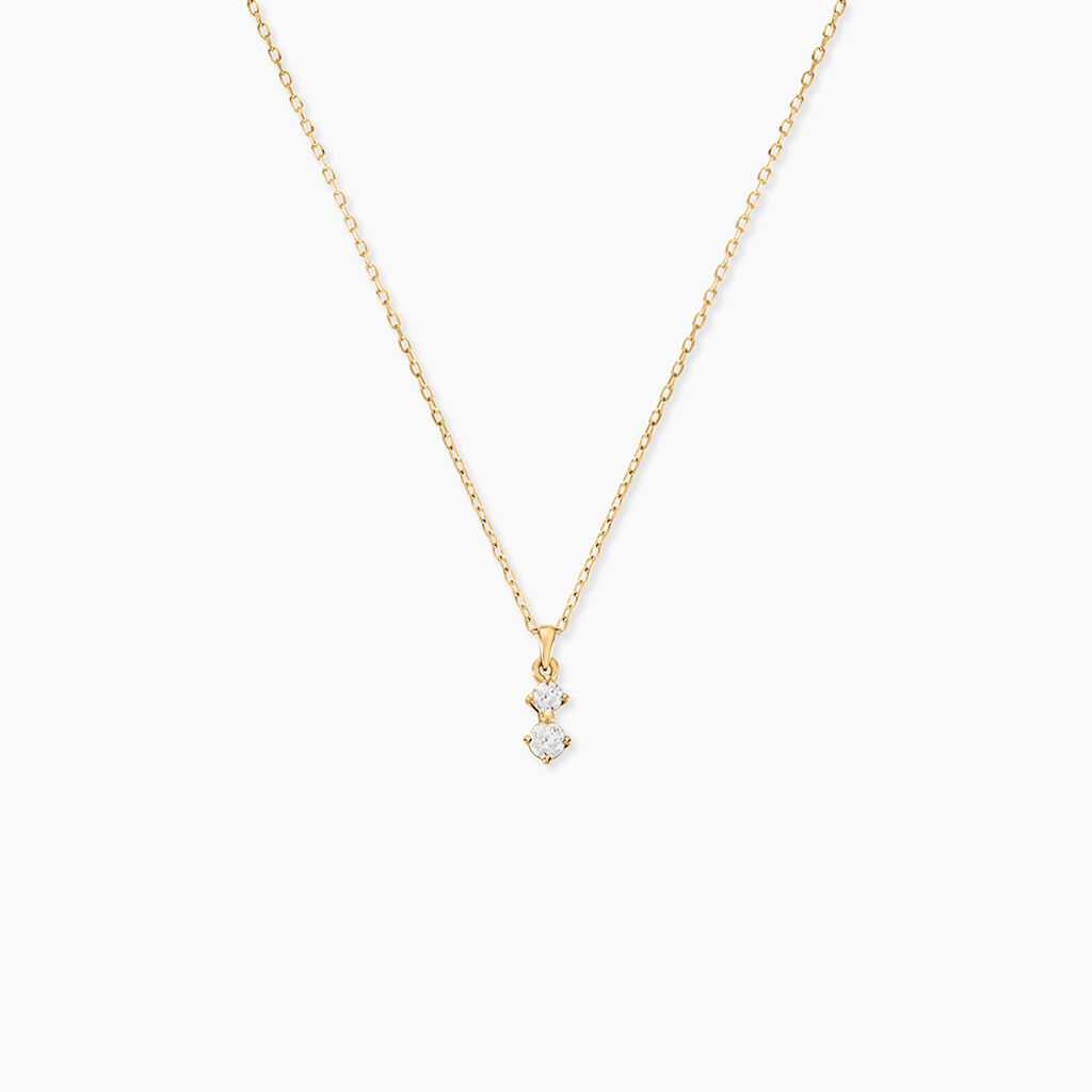 Collier Eugenio Or Jaune Diamant Synthétique - Colliers avec pierres Femme | Marc Orian