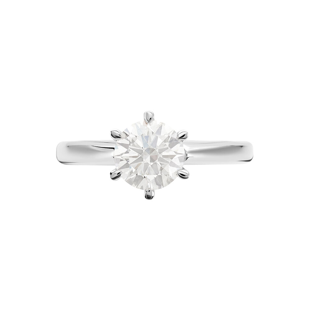 Bague Solitaire Samantha Or Blanc Diamant - Solitaires Femme | Marc Orian