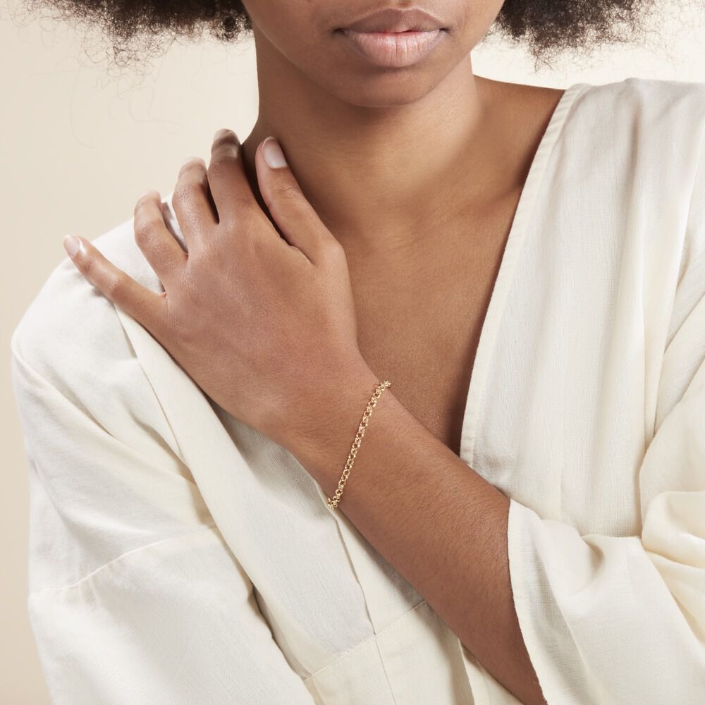 Bracelet Elviaae Maille Jaseron Or Jaune - Bracelets mailles Femme | Marc Orian