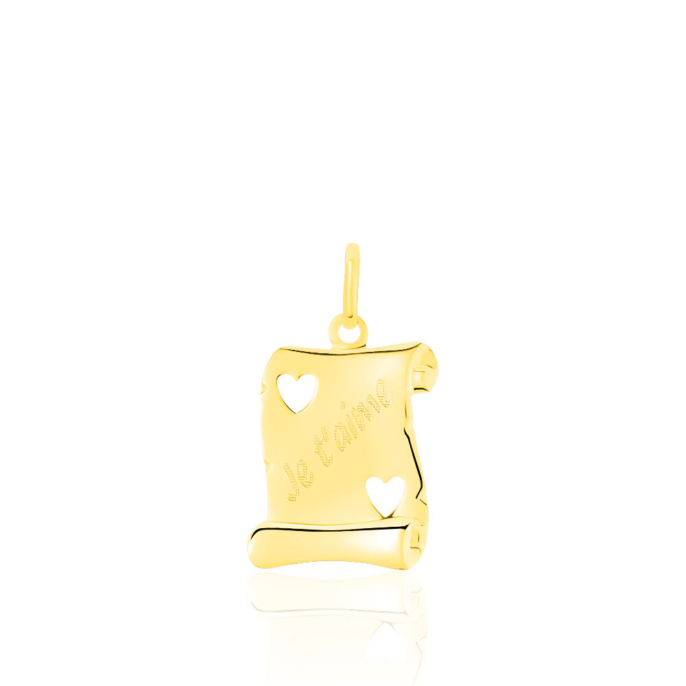 Pendentif Sirona Parchemin Message Or Jaune - Bijoux personnalisés Famille | Marc Orian