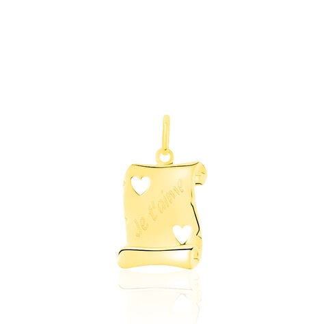 Pendentif Sirona Parchemin Message Or Jaune - Bijoux personnalisés Famille | Marc Orian