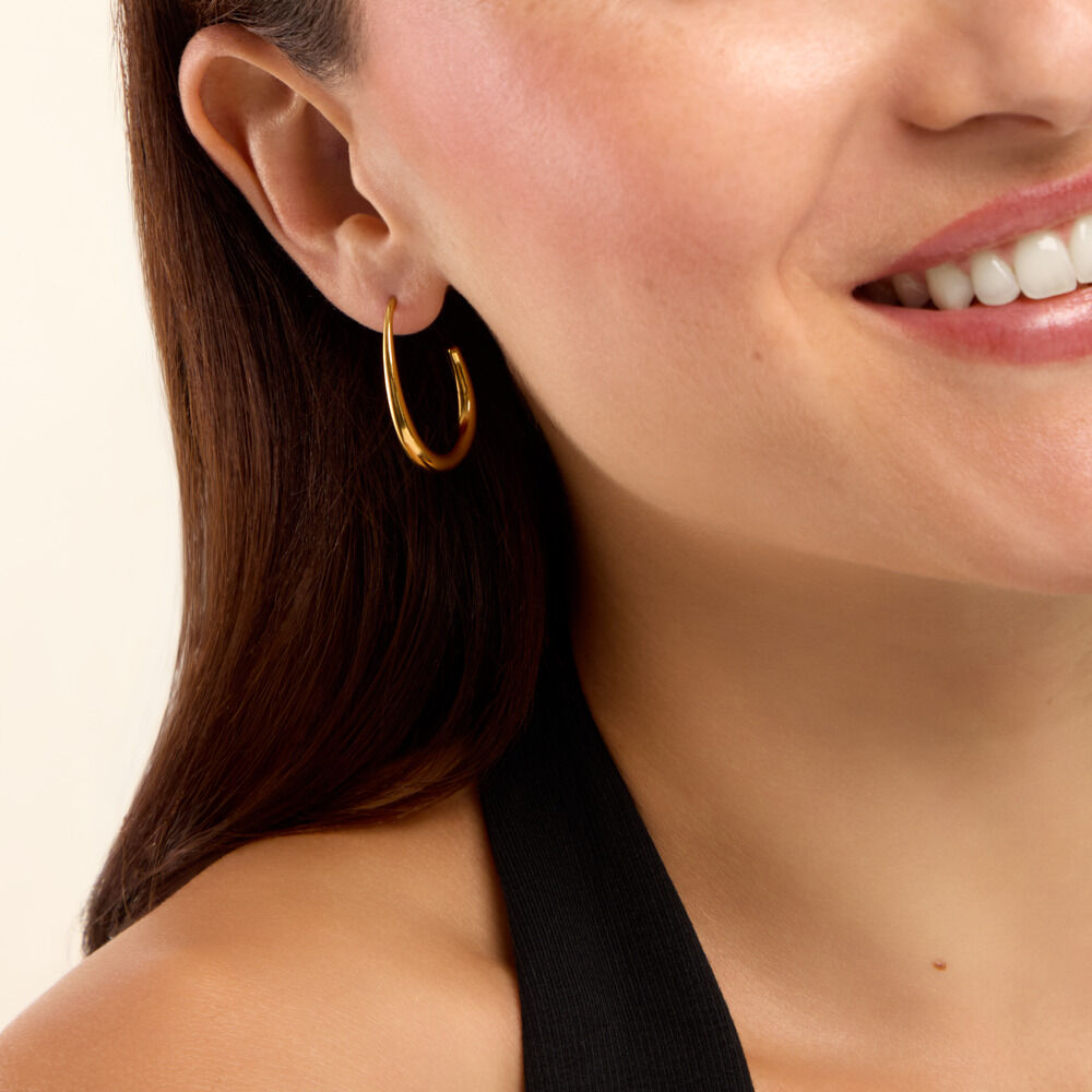 Boucles D'Oreilles Pendantes Henrietta Acier Dor&eacute; - Pendantes Femme | Marc Orian