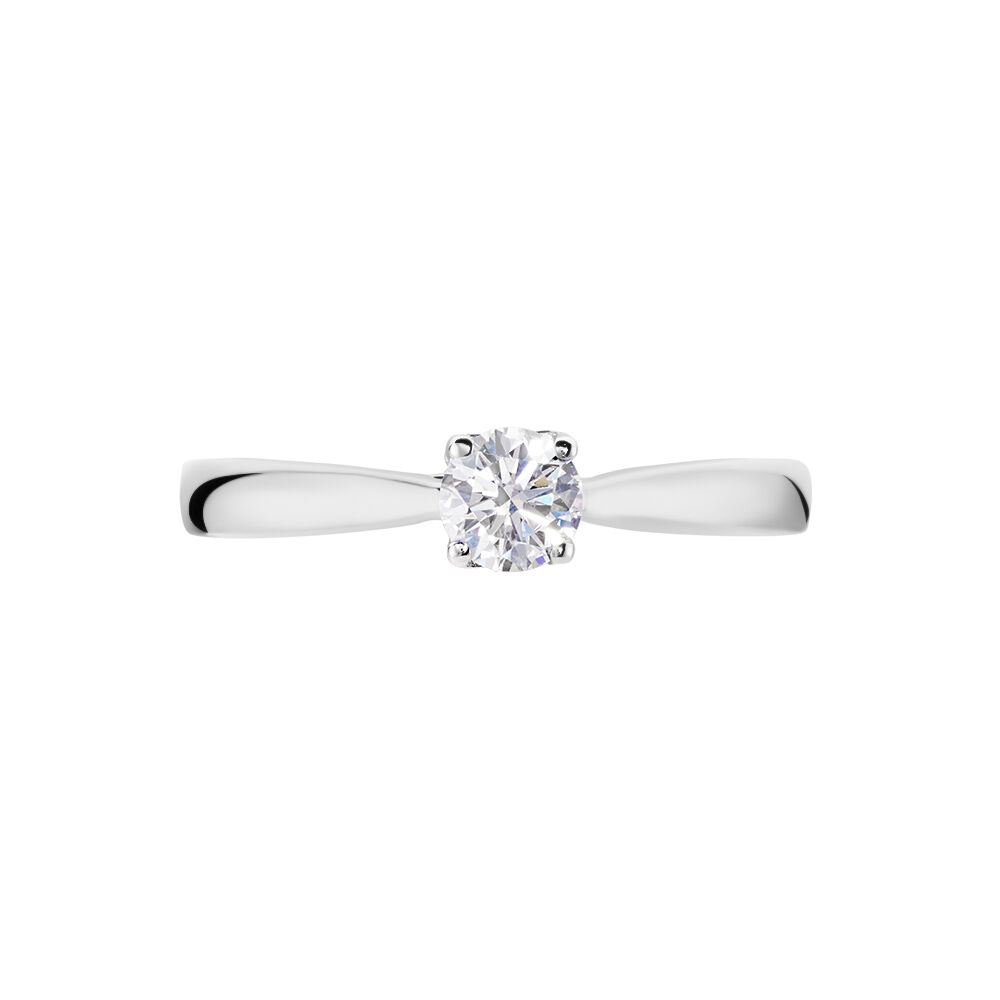 Bague Vicoeuria Ld Platine Blanc Diamant Synthétique - Solitaires Femme | Marc Orian