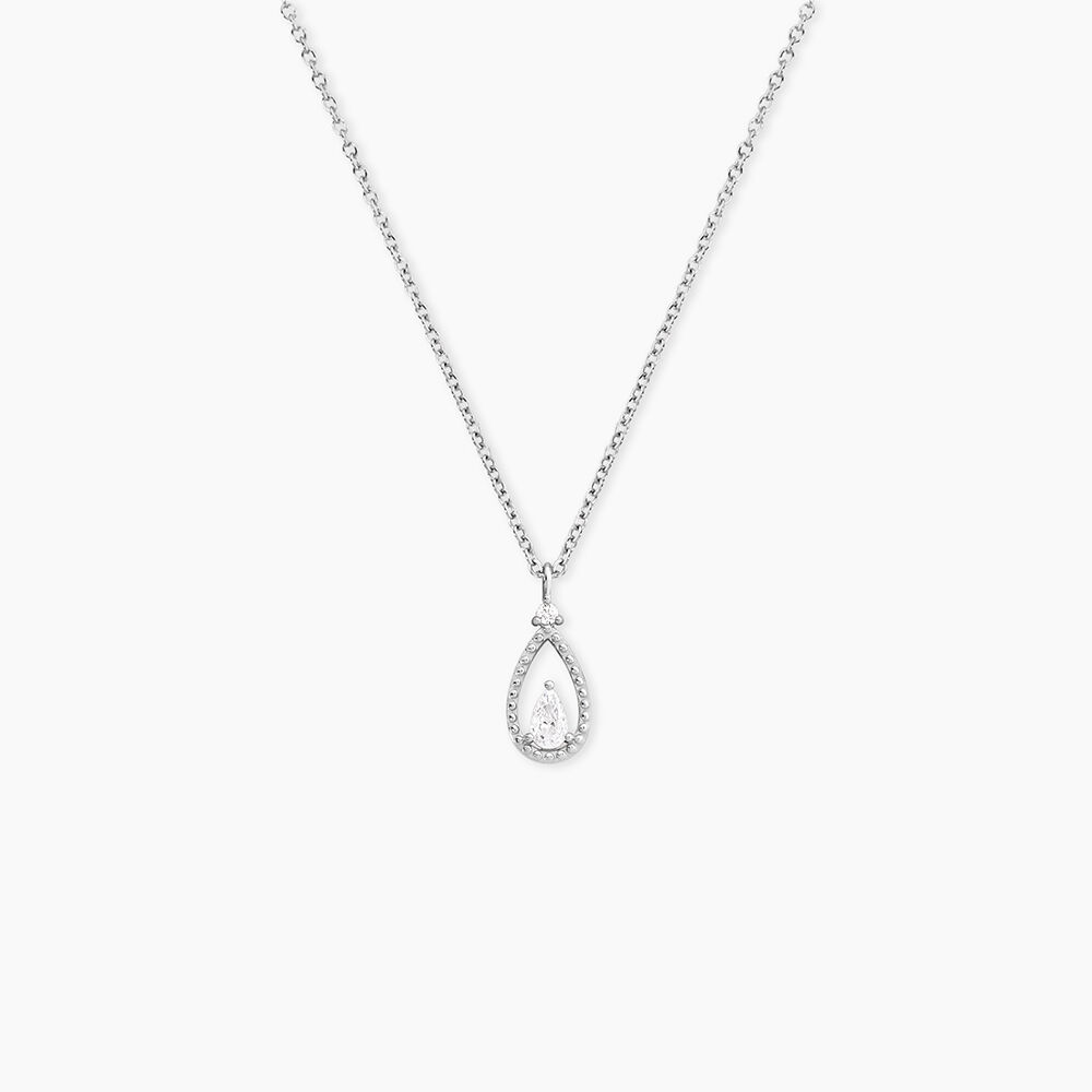 Collier Loane Argent Blanc Oxyde De Zirconium - Colliers avec pierres Femme | Marc Orian