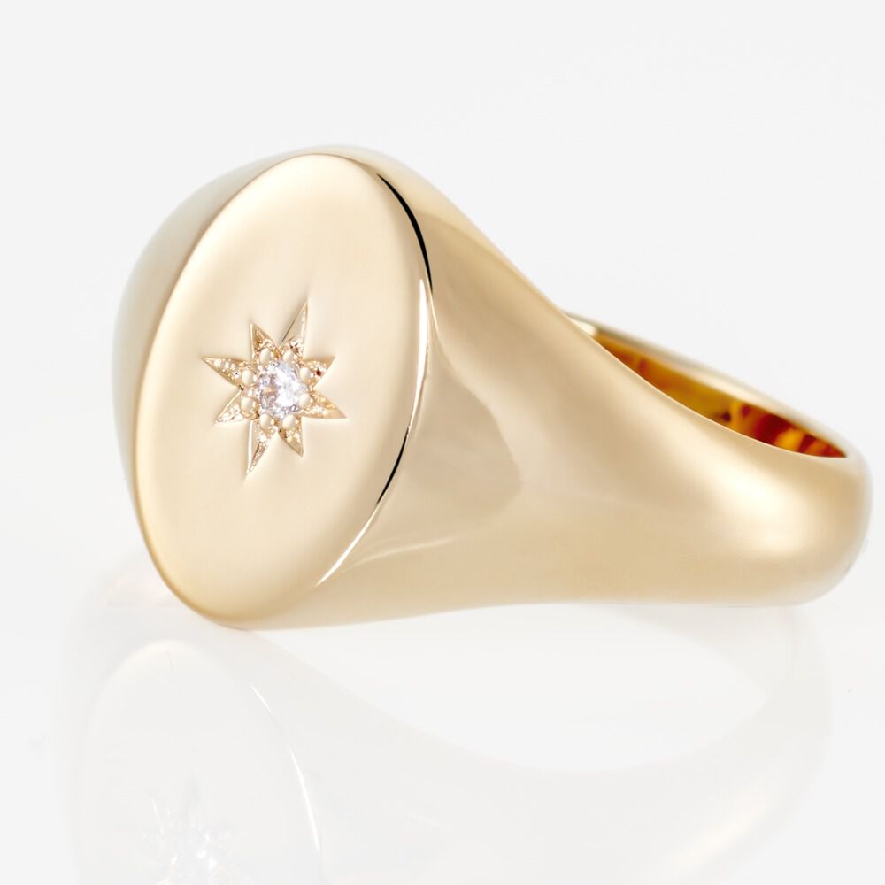 Chevalière Gwennen Plaqué Or Oxyde De Zirconium - Chevalières Femme | Marc Orian