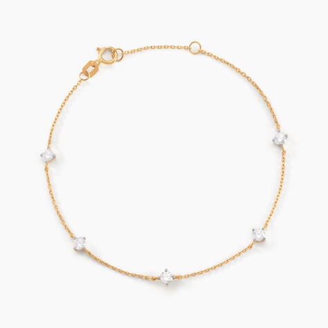 Bracelet Ethere Or Jaune Oxyde De Zirconium - Bracelets cha&icirc;nes Femme | Marc Orian