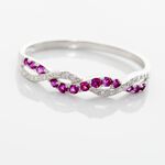 Bague Sofia Or Blanc Rubis Et Diamant - Bagues vintage Femme | Marc Orian