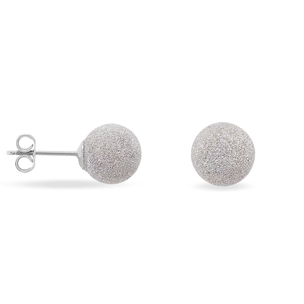 Boucles D'oreilles Puces Ayana Argent Blanc - Puces Femme | Marc Orian