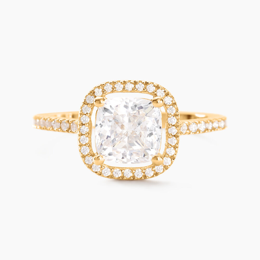 Bague Or Jaune Adrienne Oxydes De Zirconium - Solitaires Femme | Marc Orian