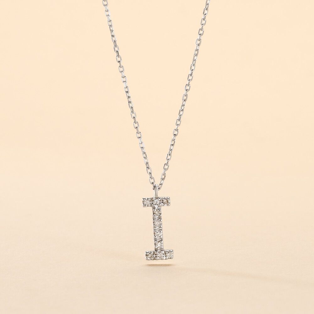 Collier Oran Or Blanc Diamant - Colliers avec pierres Femme | Marc Orian