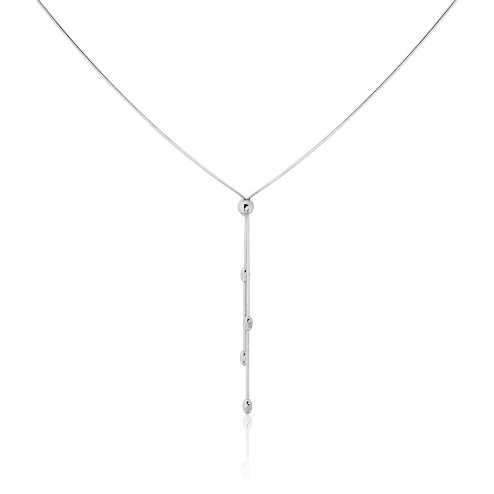 Collier Linda Argent Blanc - Colliers Femme | Marc Orian