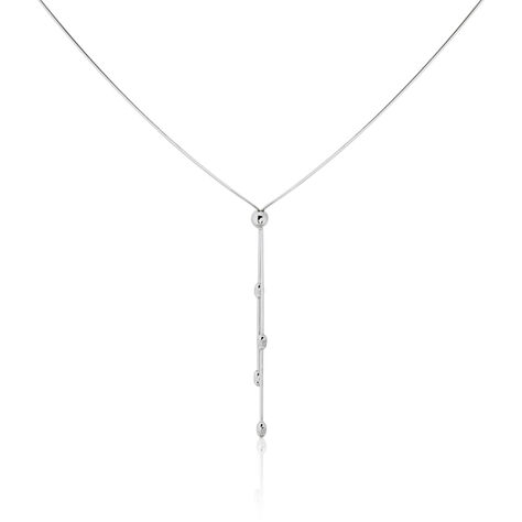 Collier Linda Argent Blanc - Colliers Femme | Marc Orian