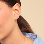 Boucles D'oreilles Puces Mai-ly Argent Blanc Oxyde De Zirconium - Puces Femme | Marc Orian