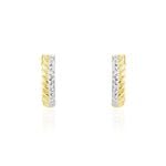 Demi Cr&eacute;oles Or Jaune Adah Diamants - Cr&eacute;oles Femme | Marc Orian