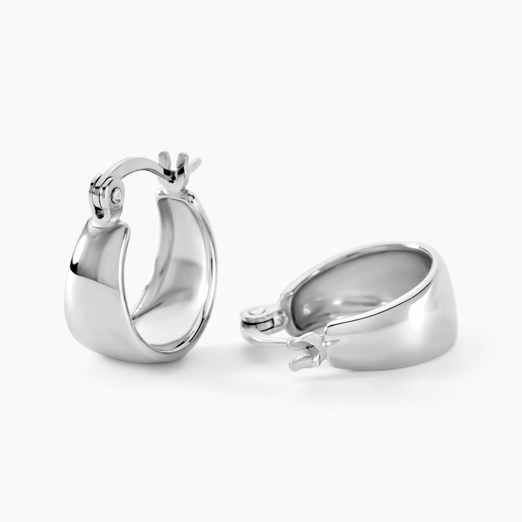 Cr&eacute;oles Suliac Argent Blanc - Cr&eacute;oles Femme | Marc Orian