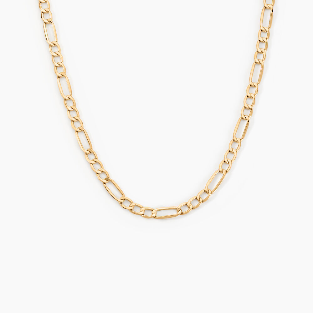 Collier Or Jaune Cameo Maille Altern&eacute;e 1/3 - Chaines Homme | Marc Orian