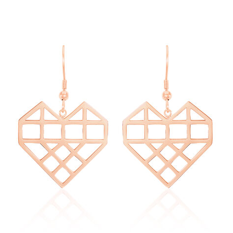 Boucles D'oreilles Pendantes Angeles Acier Rose - Pendantes Femme | Marc Orian