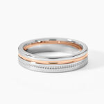 Alliance Viktorina Ruban Plat Or Bicolore - Alliances duo Unisex | Marc Orian