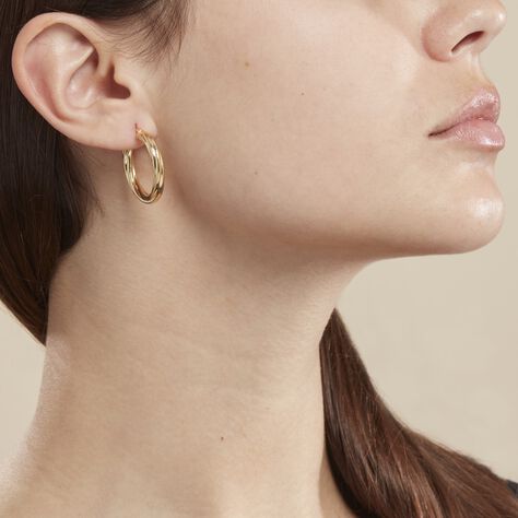 Créoles Yori Or Jaune - Boucles d'oreilles Créoles Femme | Marc Orian