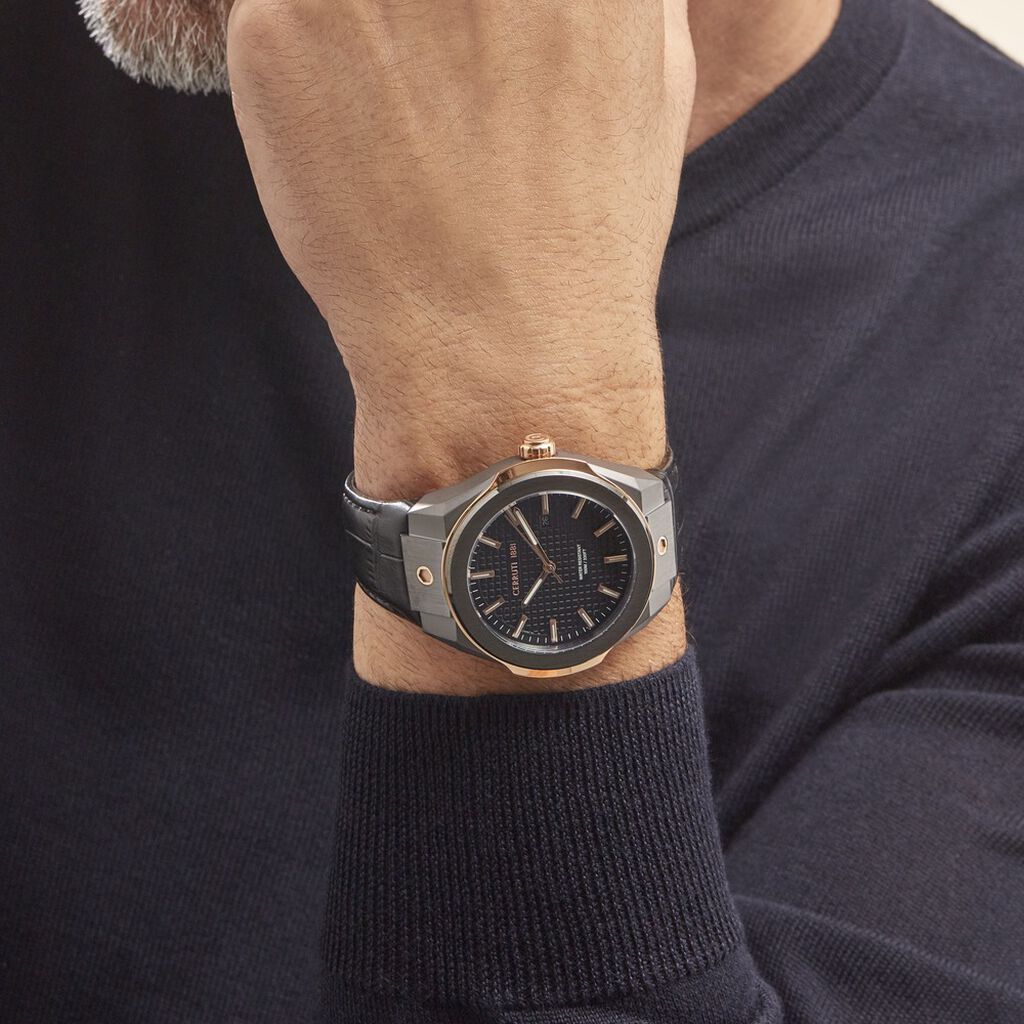 Montre Cerruti Ruscello Slim Noir - Montres sport Homme | Marc Orian
