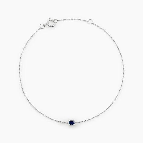 Bracelet Or Blanc Onora Saphir - Bracelets cha&icirc;nes Femme | Marc Orian