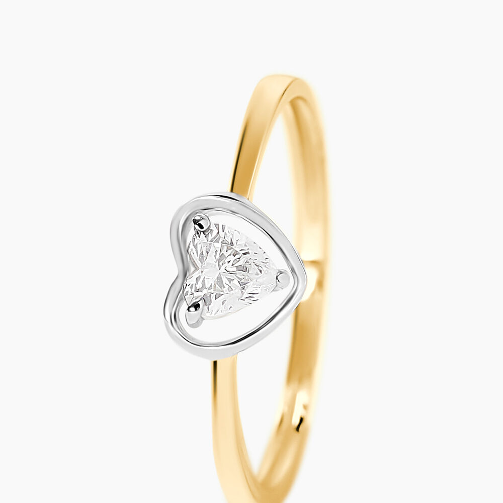 Bague Or Bicolore Goulvena Oxyde De Zirconium - Solitaires Femme | Marc Orian