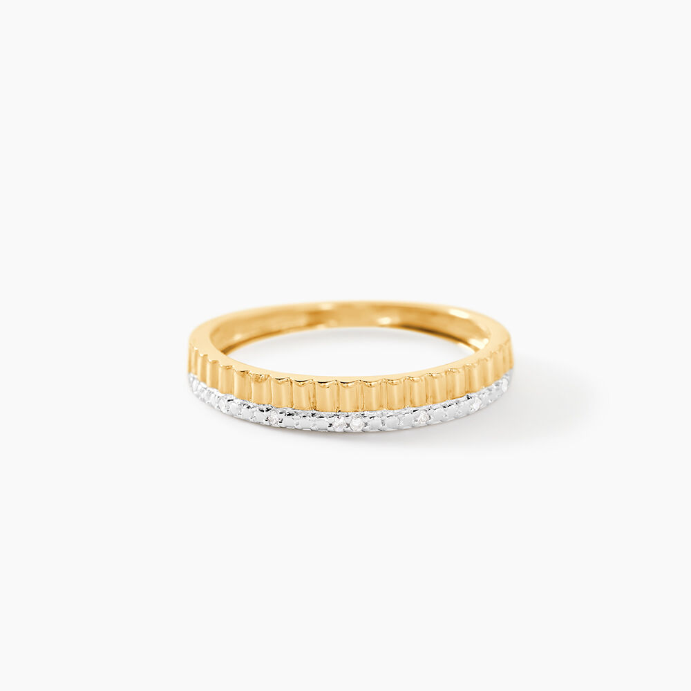 Alliance Or Jaune Adah Diamants - Bagues pierres pr&eacute;cieuses Femme | Marc Orian