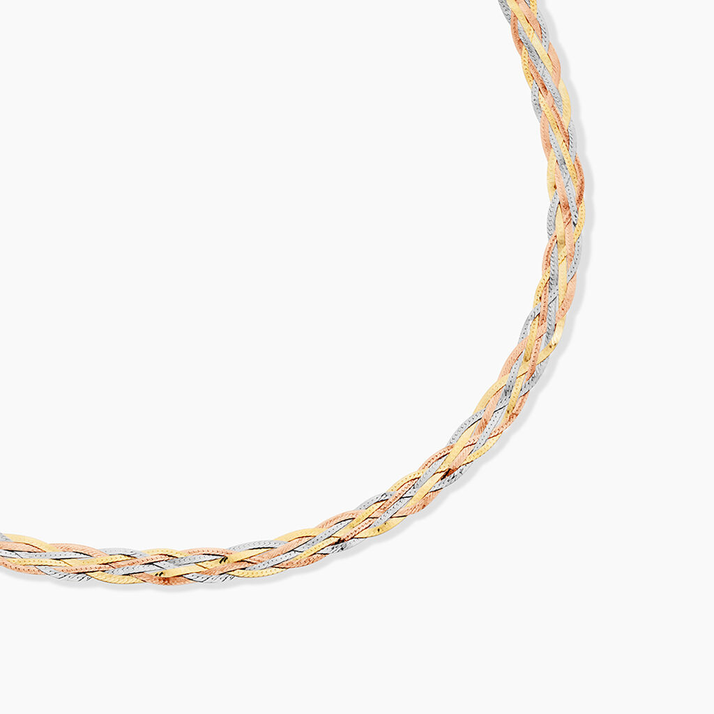 Collier Jasmin Tresse Or Tricolore - Colliers Femme | Marc Orian