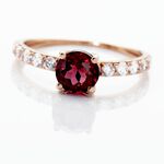 Bague Or Rose Monroe Rhodolite Oxydes De Zirconium - Bagues avec pierre Femme | Marc Orian