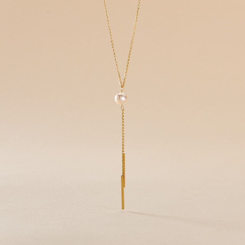 Collier Salman Or Jaune Perle De Culture - Colliers avec pierres Femme | Marc Orian
