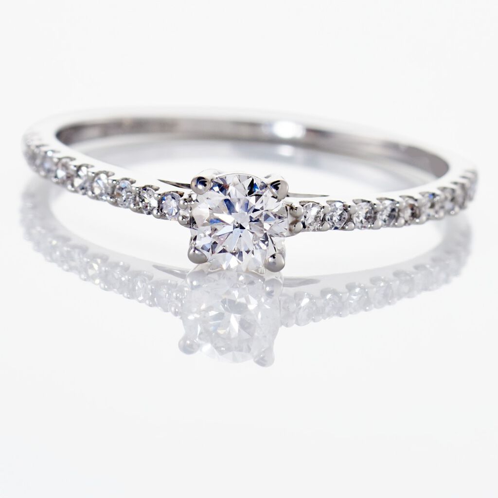 Bague Solitaire Or Blanc Nyala Diamants - Bagues Solitaire Femme | Marc Orian