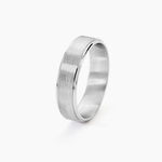 Alliance Sudem Ruban Plat Argent Blanc - Alliances personnalis&eacute;es Famille | Marc Orian